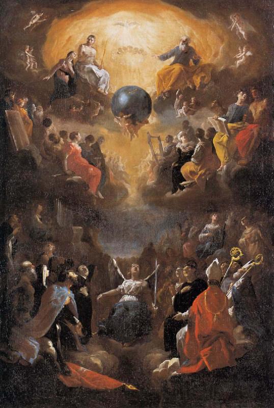 Johann Heinrich Schonfeldt Adoration of the Holy Trinity Spain oil painting art